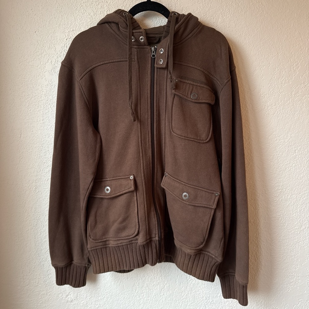 Prana Men's Chocolate Zip-Up Sweater